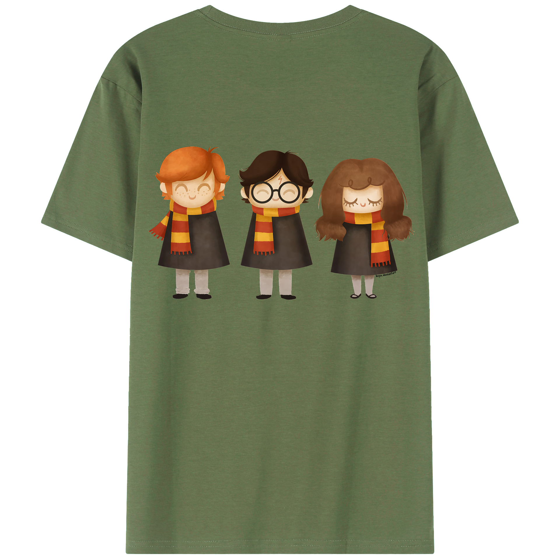（画像用） Harry Potter ハリー・ポッターシリーズ 綿100％ メンズ半袖Tシャツ（バックプリント） 通気性